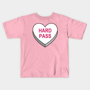 Valentines Candy Heart White Hard Pass Kids T-Shirt